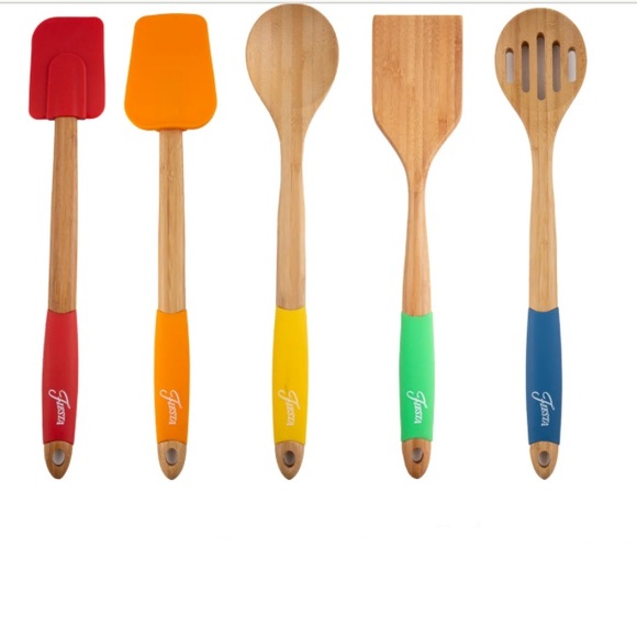 NWT-Fiesta 5 piece Bamboo Silicon Utensil Set - Picture 3 of 9